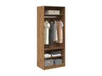 Handcrafted oak wardrobe, 80x50x200 cm, engineered wood