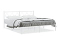 Metal bed frame with white headboard 183x213