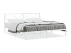 Metal bed frame with white headboard 183x213