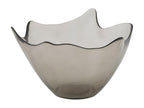 Grey glass bowl 30x18 cm
