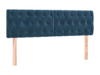 Dark Blue LED Headboard 160x7x78/88 cm Velvet