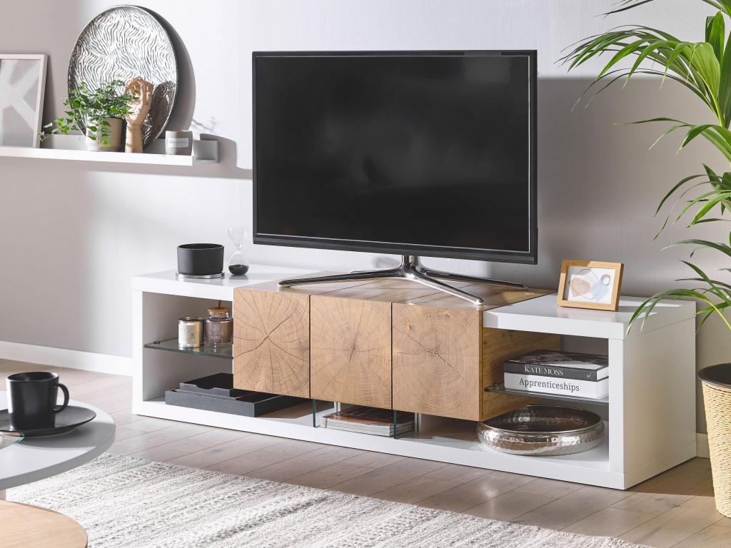 Meublita White TV Stand