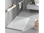 White shower tray with smooth finish, Meublita colored grate - 150x70 cm