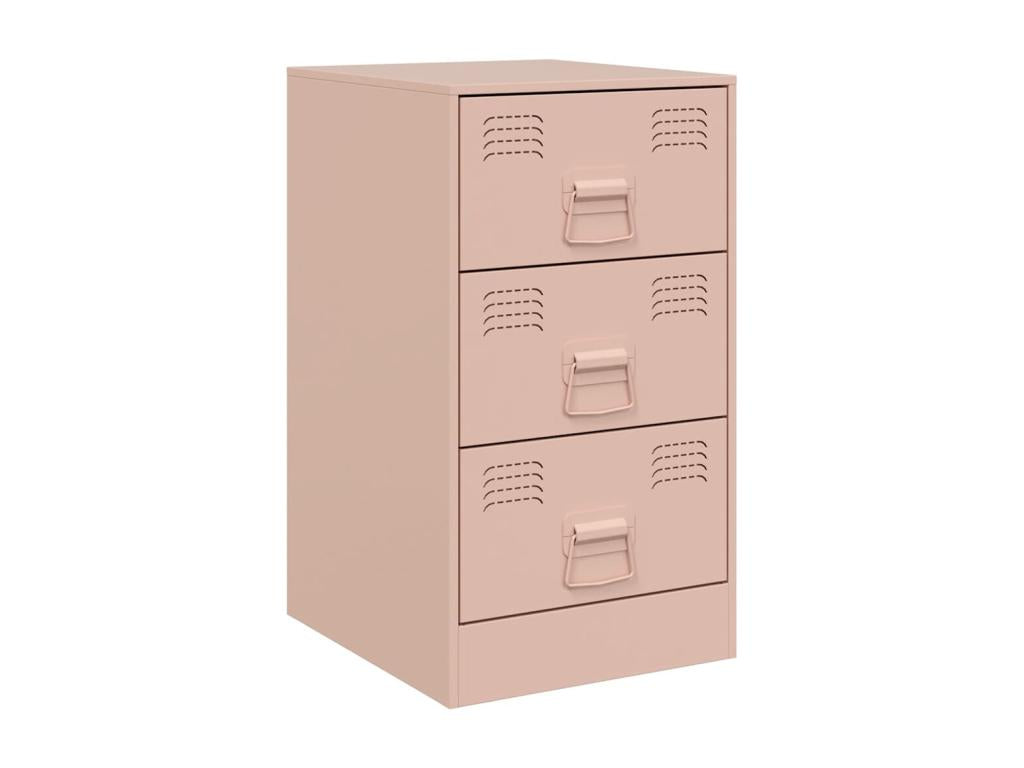 2-piece bedside tables, pink, 34.5x39x62 cm, steel