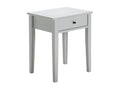 Meublita - Bedside table with 1 drawer, MDF and pine, light grey