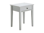 Meublita - Bedside table with 1 drawer, MDF and pine, light grey