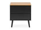 Meublita 2-drawer bedside table, black