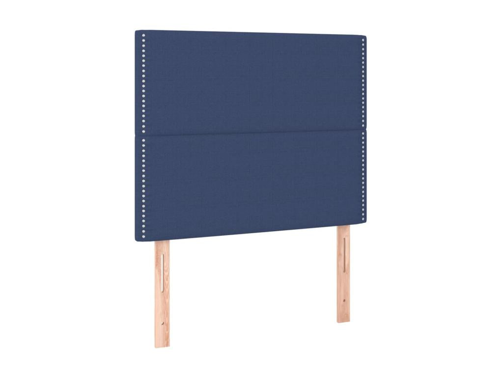 2-piece headboard set, blue, 100x5x78/88 cm, fabric