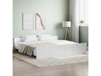 Bed frame with headboard and footboard, white, 180x200 cm