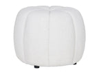 White Paisley Pouf 48x48x38 cm Meublita