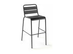 Anthracite metal high chair - Meublita