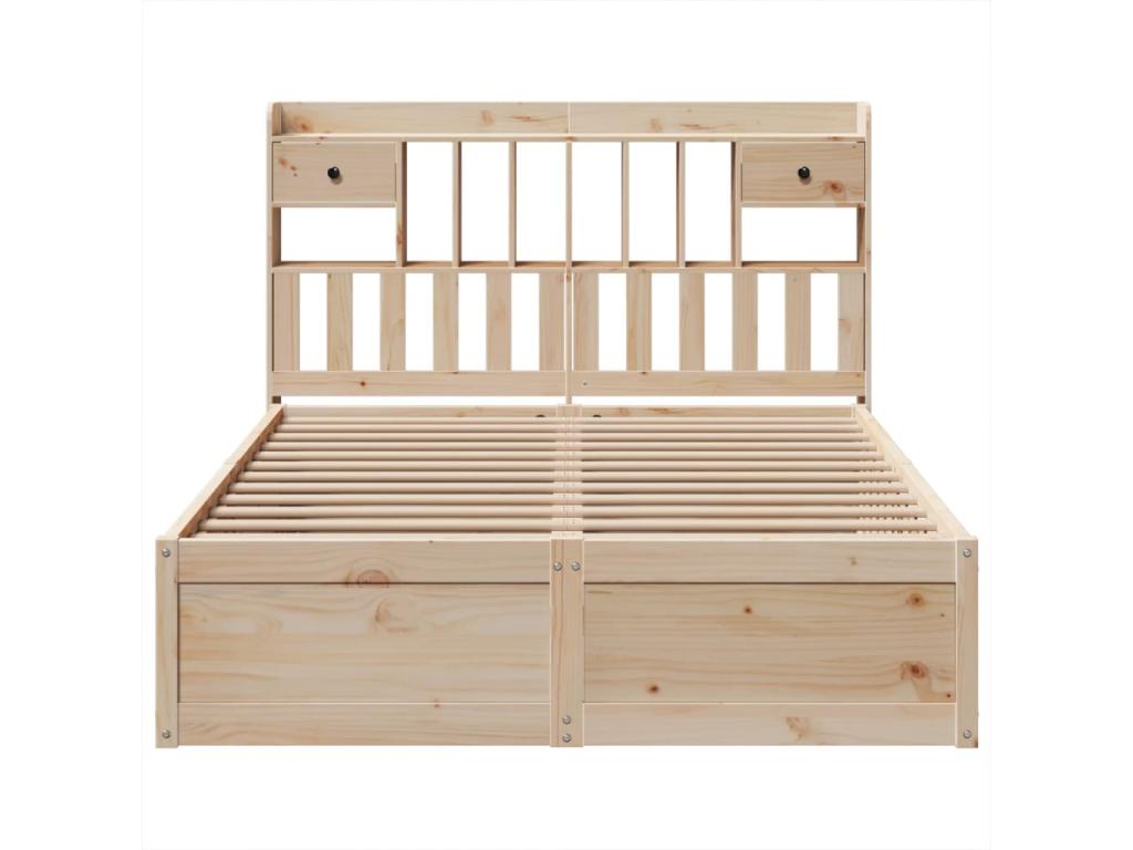 Bed frame without mattress 160x200 cm solid pine wood