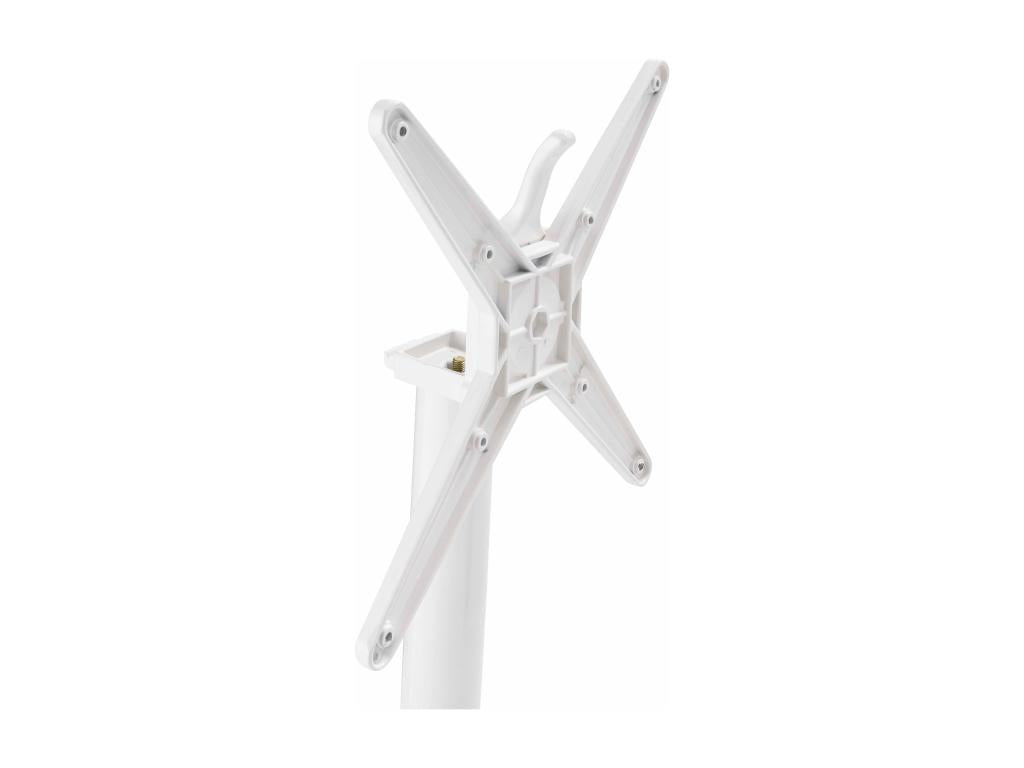 60x60 cm tiltable high table for terrace in white aluminum