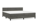 Upholstered bed base and mattress, Dark Grey 200x200 Velvet 4