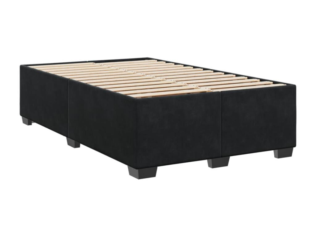 Meublita bed base with black velvet mattress 120x190 cm