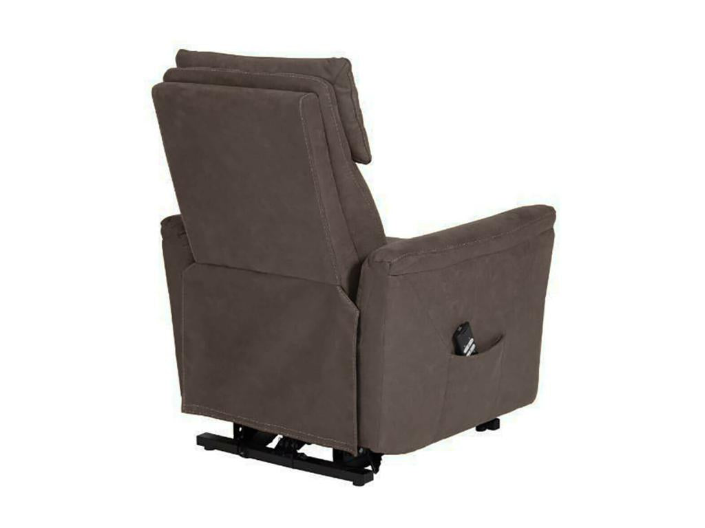 Meublita - Meublita Electric Reclining Armchair, Dark Grey Fabric
