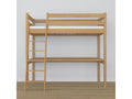 Oak loft bed - with desk N03 Natural Oak 120x180