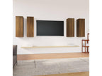 4-piece TV unit, brown oak, 30.5x30x90 cm, engineered wood