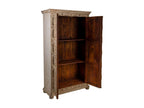 Handcrafted brown wooden cabinet 102x44x183h