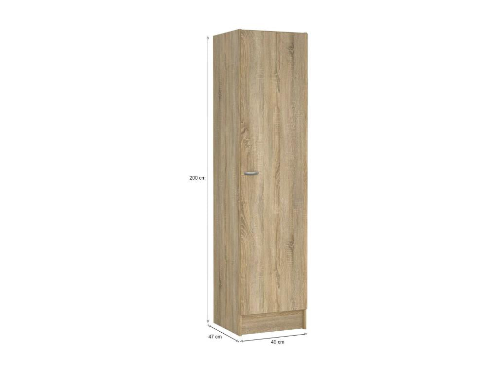 Large Airone Wardrobe Bedroom Furniture Walk-in Closet Clothes Closet 49x47 h200 cm Oak