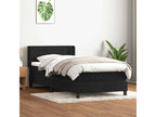 Meublita bed base with black 80x220 cm velvet mattress