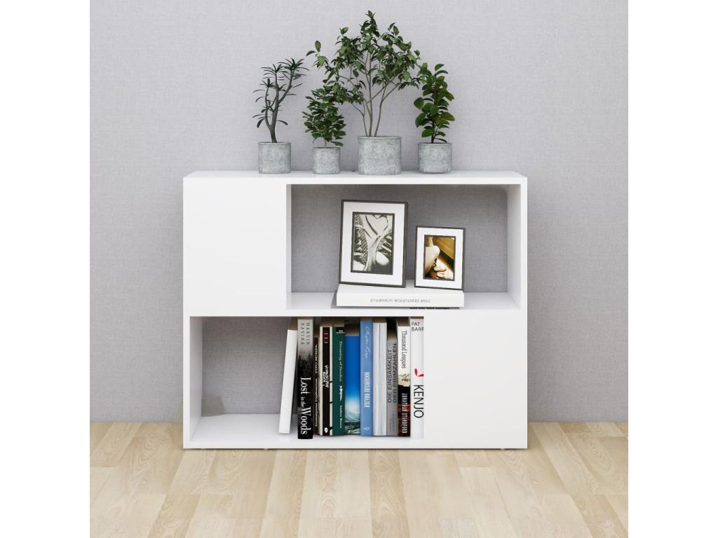 White TV stand 80x24x63 cm Engineered wood