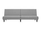 Light grey velvet 2-seater sofa bed