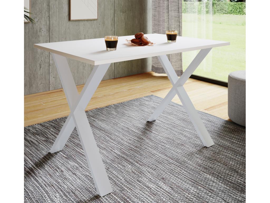 Meublita Premium Wooden Kitchen Table Dining Table Xona X White 80 - 110 - Oak Meublita