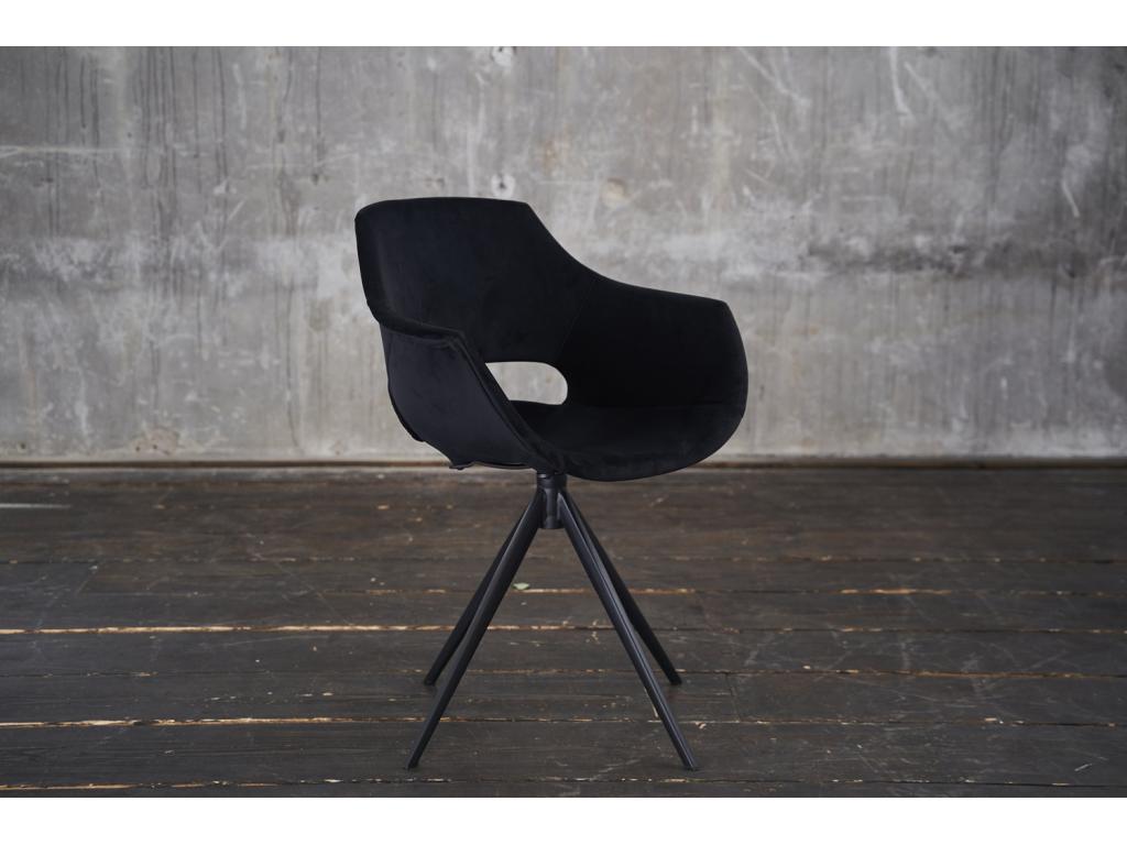 Armchair - Black Velvet - Meublita