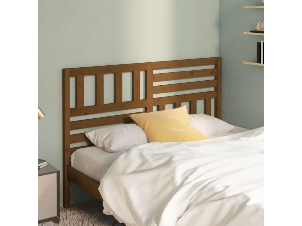 Honey brown headboard, 166x4x100 cm, solid pine wood