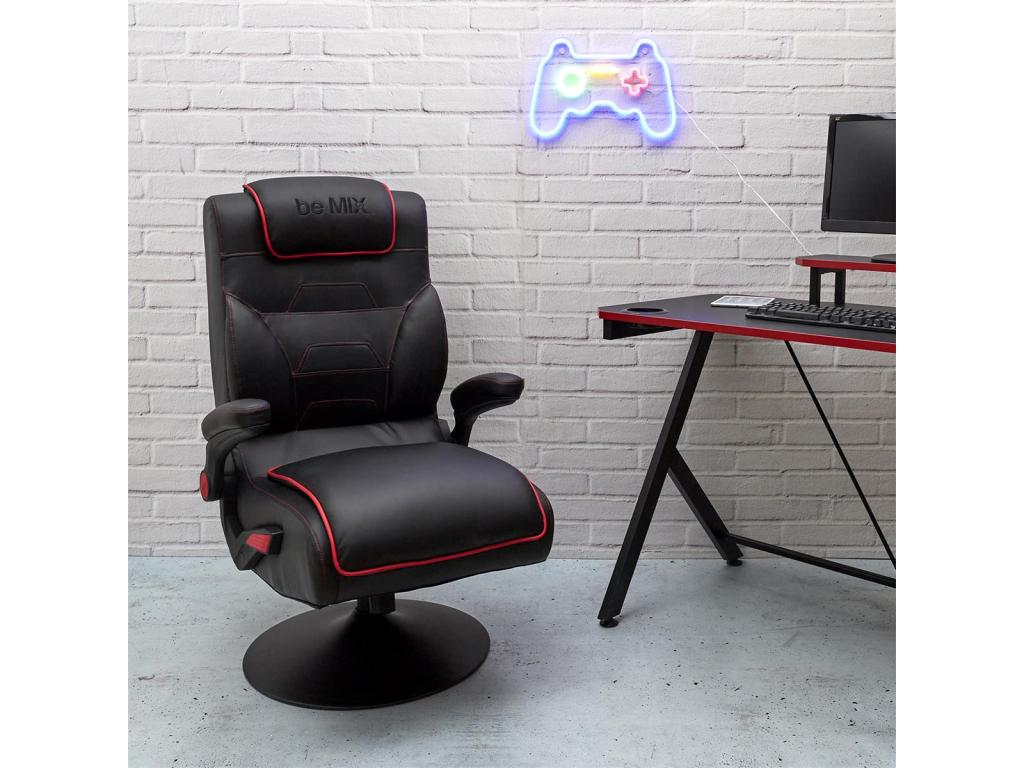 Meublita - Black and Red Folding Office Chair