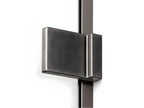 Left-hand pivoting shower enclosure 110x90 cm, Meublita GUNMETAL BRUSHED brushed stainless steel color, front access