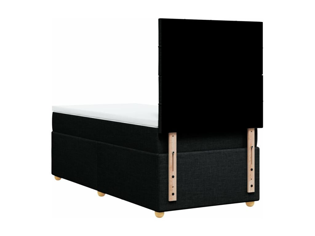 Bed base in Vertchez with black mattress 100x200 cm fabric