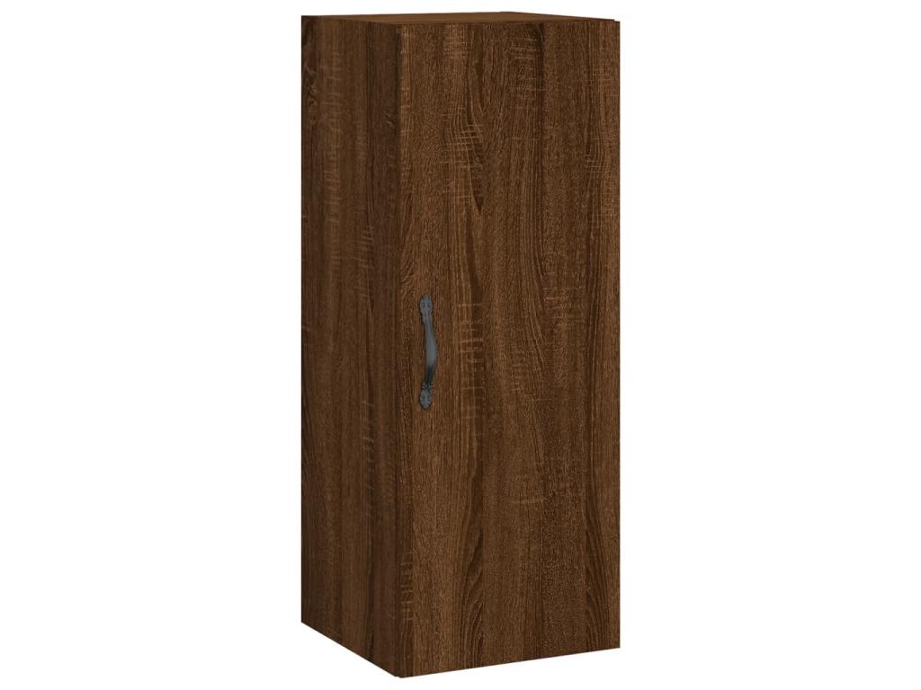 Brown oak wall cabinet 34.5x34x90 cm engineered wood