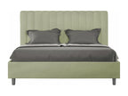 Meublita Upholstered Double Bed with Storage 140x200cm, Green Microfiber