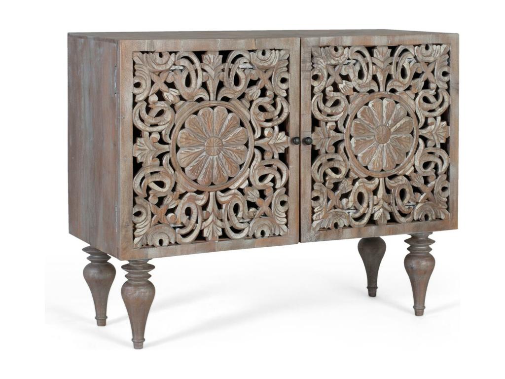 Handcrafted sideboard made from solid mango wood