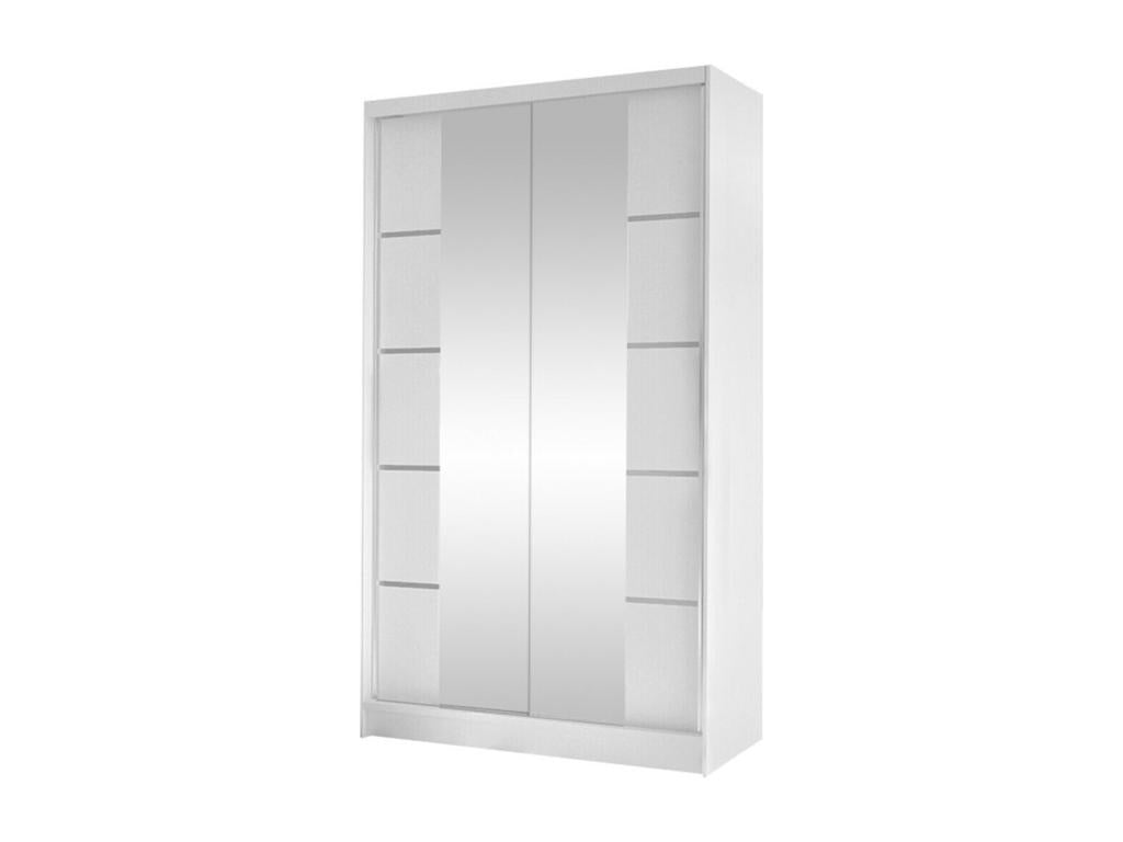 Vertchez 168 White Wardrobe 200x100x58cm Sliding Wardrobe Doors