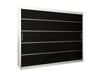 Meublita 1 Sliding Door Wardrobe 200/250/62 3 Doors White/Black