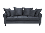 Meublita 3-seater sofa in dark grey velvet