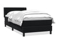 Meublita bed base with black 80x220 cm velvet mattress
