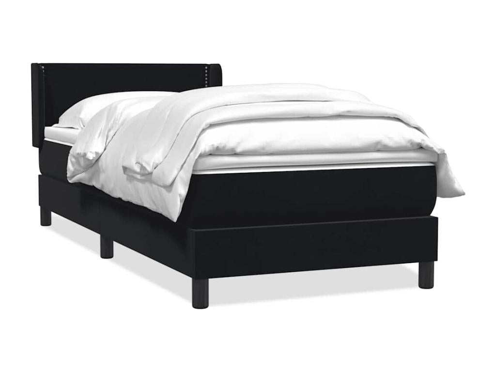Meublita bed base with black 80x220 cm velvet mattress