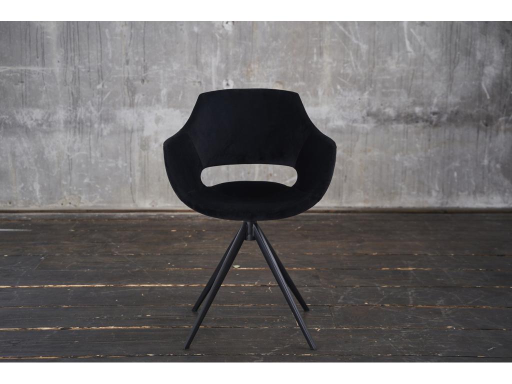 Armchair - Black Velvet - Meublita