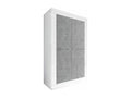Meublita - 4-Door Storage Unit, White Lacquered Finish and Concrete Look