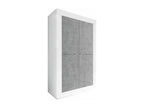 Meublita - 4-Door Storage Unit, White Lacquered Finish and Concrete Look