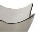 Grey glass bowl 30x18 cm