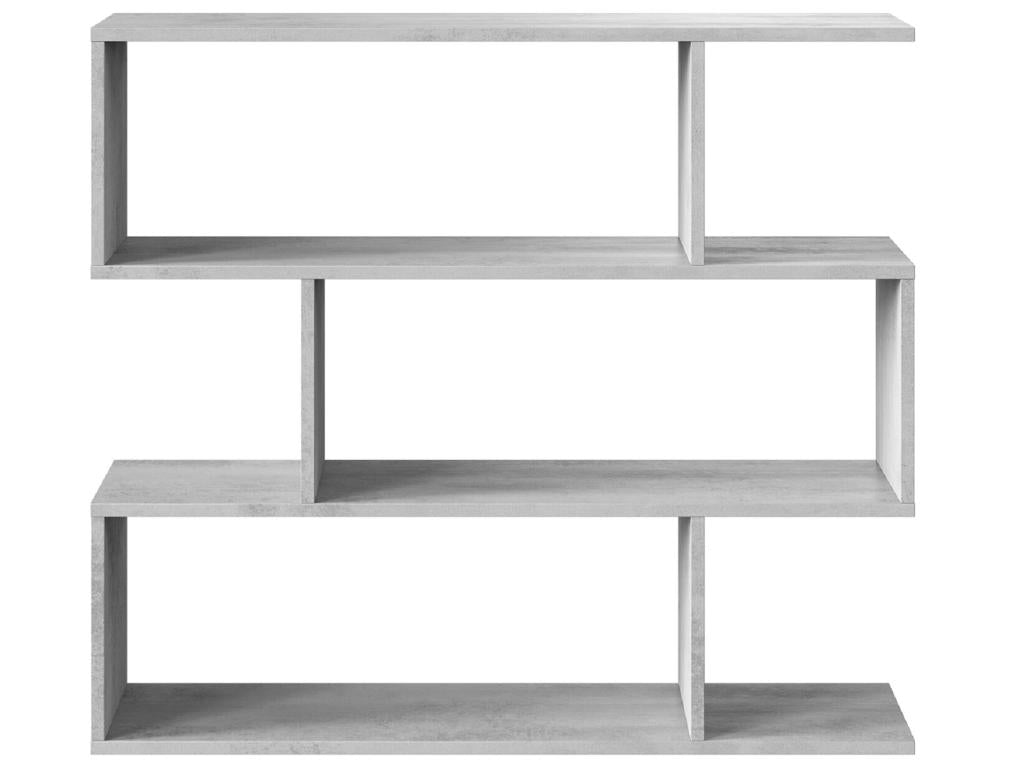 Low 3-tier bookcase in melamine-coated wood - Length 110 x Depth 24 x Height 97 cm