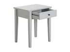 Meublita - Bedside table with 1 drawer, MDF and pine, light grey