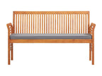 Garden bench, brown wood furniture, 150x60x90 cm, 02 0011316