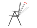 Stackable garden chairs, 2 pieces, steel, grey
