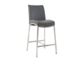 Dark grey designer bar stools, 70 cm high, set of 2, OLLY